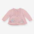 Cardigan Pink Fairy Swan Flowers