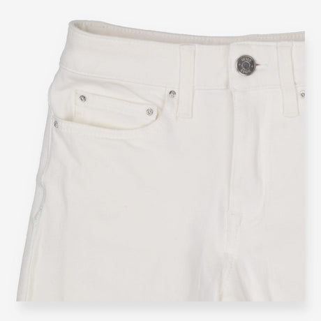 Mid-Rise Straight-Leg Jeans in White