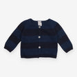 Cardigan blue large stripes buttons