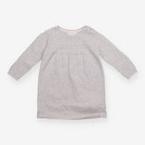 Knit Dress Silver Cable Sleeve