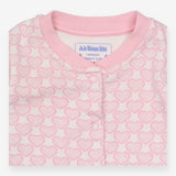 Pink Hearts Footless Sleepsuit