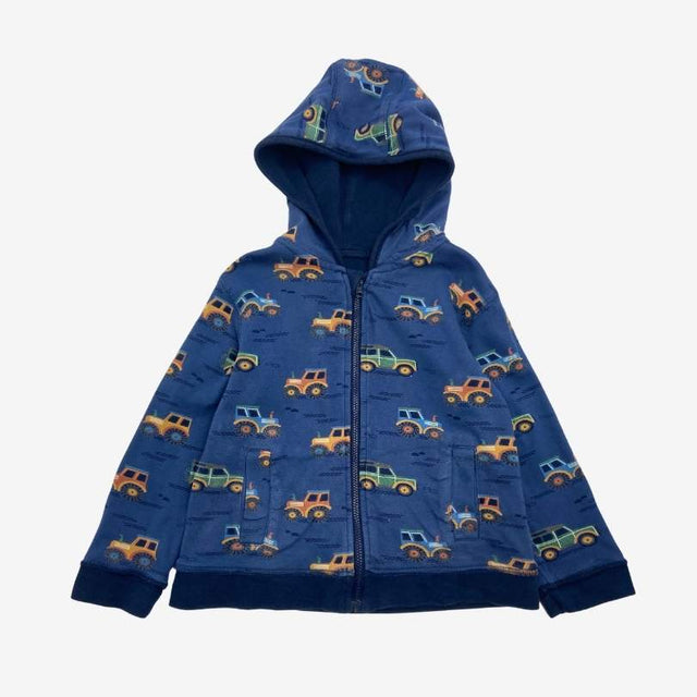 Reversible blue tractor hoody