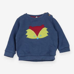 Sweater blue with fox face