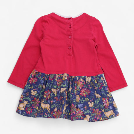 Dress Pink Cardigan and Cord Skirt with Woodland A
