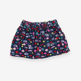 Navy Cord Hedgehog Skirt