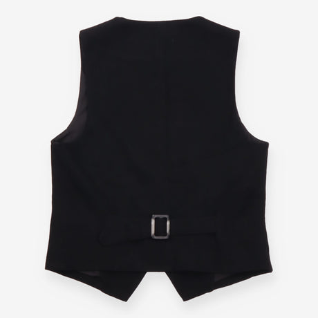 Black Tailored Button Front Waistcoat