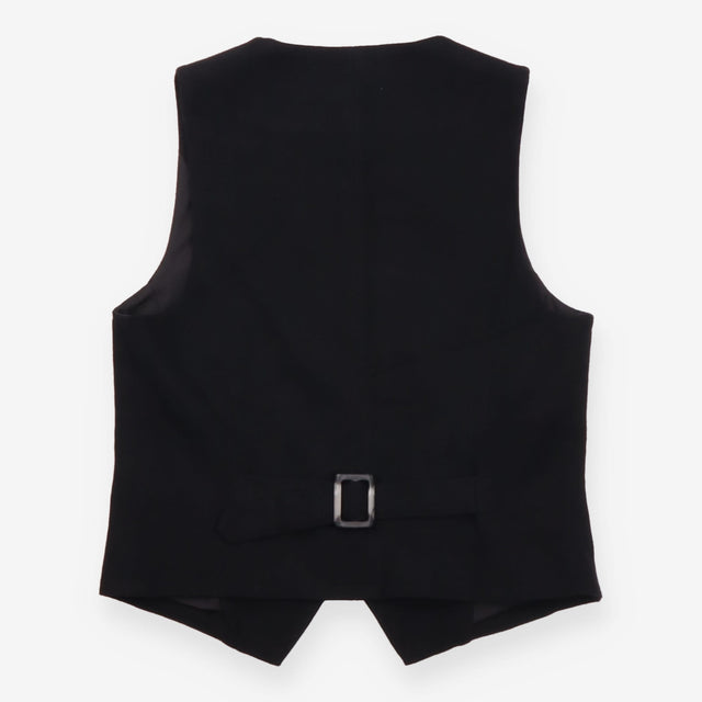 Black Tailored Button Front Waistcoat