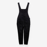 Full‑Length Denim Dungarees – Black/Grey Wash