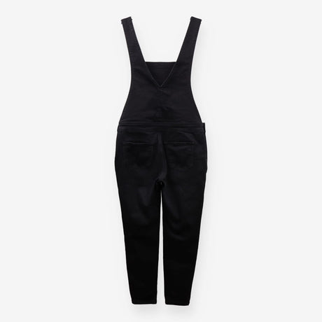 Full‑Length Denim Dungarees – Black/Grey Wash