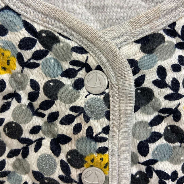 Silver and black berries quilted jacket