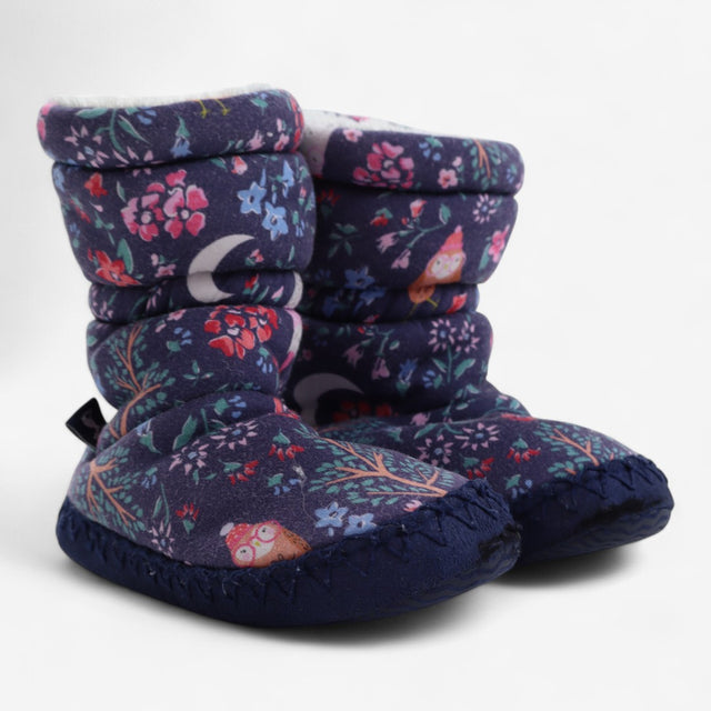 Navy Woodland Slipper Boots