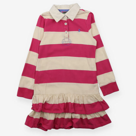 Rugby Dress Pink and White Stripe