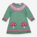 Dress Knit Long Sleeved Green Toadstool Pockets
