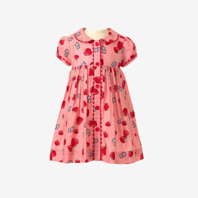 Strawberry Button-Front Dress and Bloomers