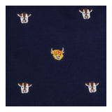 Tee LS collar blue cow heads