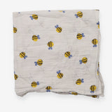 White Bumble Bees Muslin