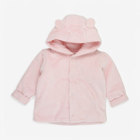 Cardigan Pink Ribbed Velour