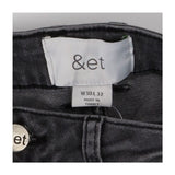 &et charcoal washed slim fit jeans
