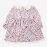 White Collared Dress with Florals