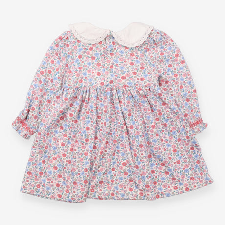 White Collared Dress with Florals