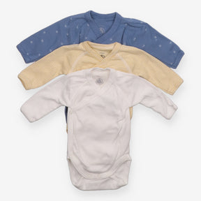Bodysuits Yellow Stripe, White and Blue Pawprint 3
