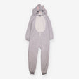 Onesie grey ribbed rabbit