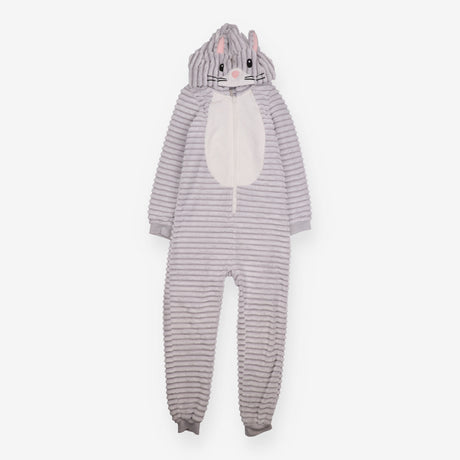 Onesie grey ribbed rabbit