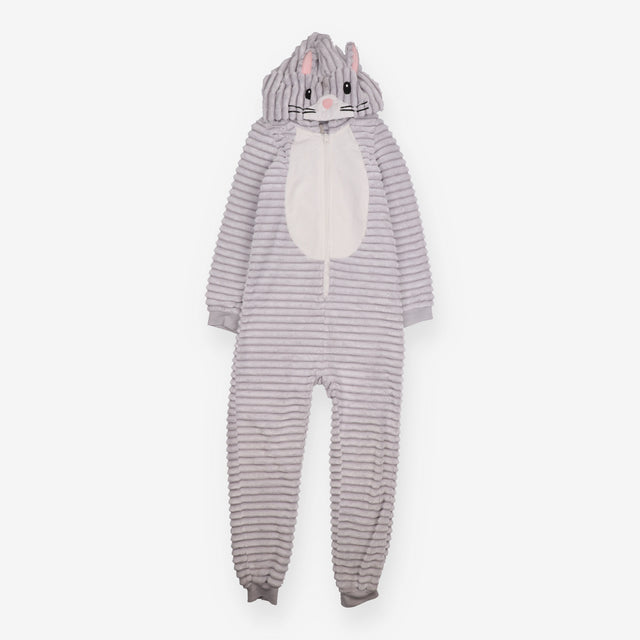 Onesie grey ribbed rabbit
