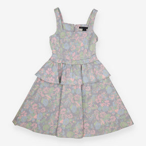 Marc by Marc Jacobs Floral Denim Tiered Dress Pink