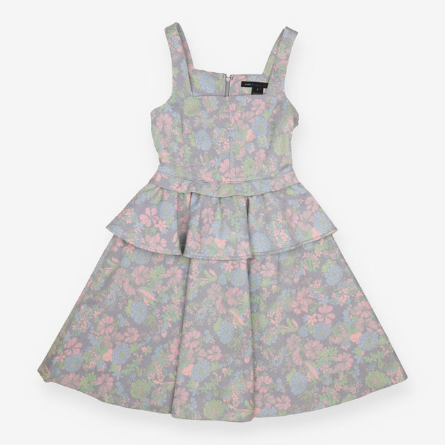 Marc by Marc Jacobs Floral Denim Tiered Dress Pink