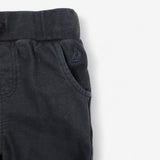 Joggers black plain cuffed back pockets
