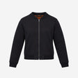 Dark Navy Blue Wool Blend Fleece Lined Zip Front B