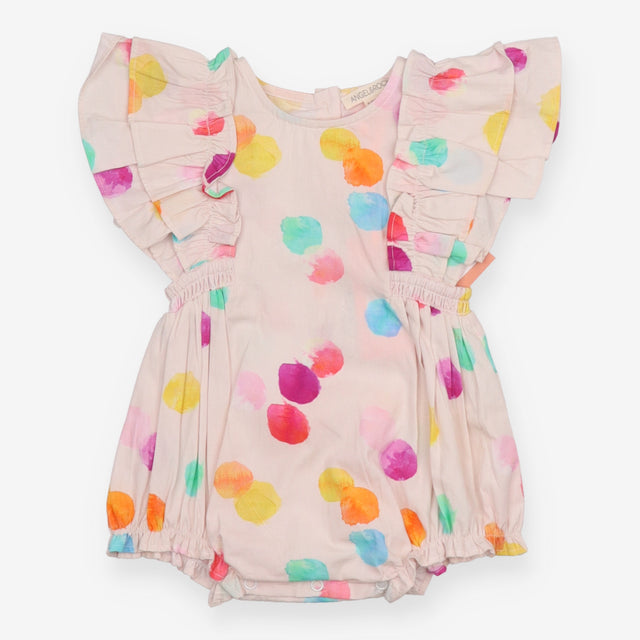 Angel and Rocket bubble shortie romper watercolour
