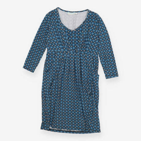 Blue geometric Maternity/Nursing top