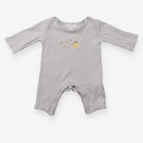 Sleepsuit grey stripe elephant castle