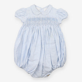 Amaia Dress Romper Linen Blue and White Strips