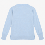 Pale Blue Linen Blend Longline Cardigan