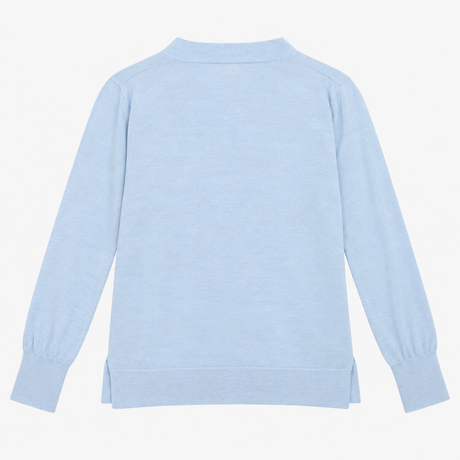 Pale Blue Linen Blend Longline Cardigan