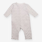 Sleepsuit footless white lines of grey elephants