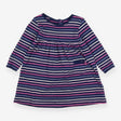 Navy Dress Multi-Colour Stripes