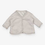 Cardigan reversible jersey grey elephants /stripes