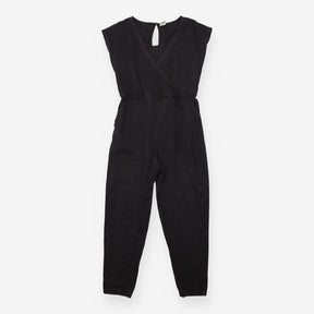 Jumpsuit organic maternity nursing tie waist
