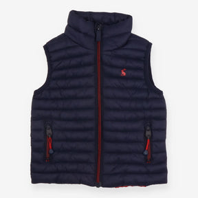 Gilet Navy Padded with red Zip Red rabbit