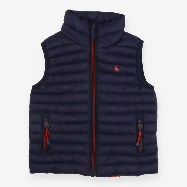 Gilet Navy Padded with red Zip Red rabbit