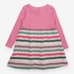 Pink and Striped Dress with Hare