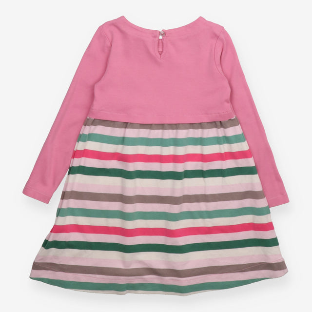 Pink and Striped Dress with Hare