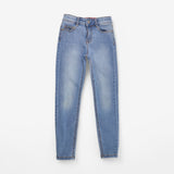 Jeans Light Denim Pink Stitching in Waist