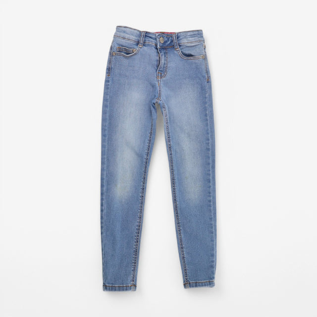 Jeans Light Denim Pink Stitching in Waist