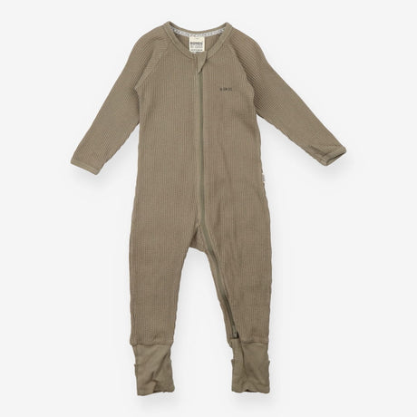 Wondersuit Khaki Green Waffle Zip Up