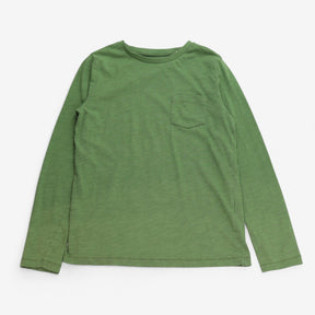 T-shirt Long Sleeve Green with Pocket